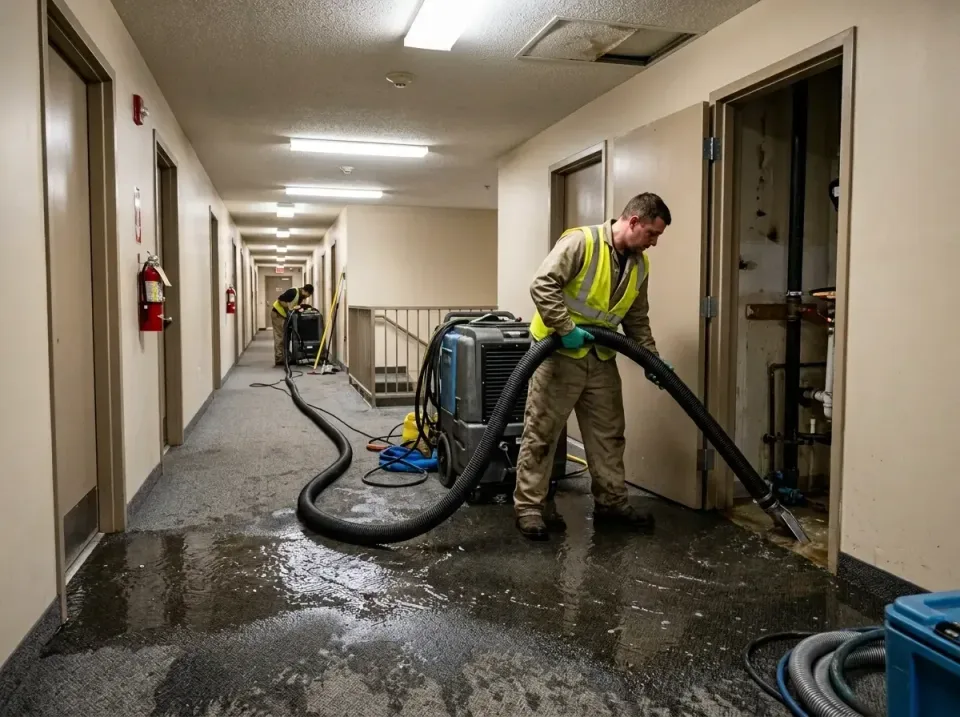 multi-unit-apartment-hallway-f-005 — frequently asked questions, Emergency Burst Pipe Water Extraction & Removal in Woodwort…